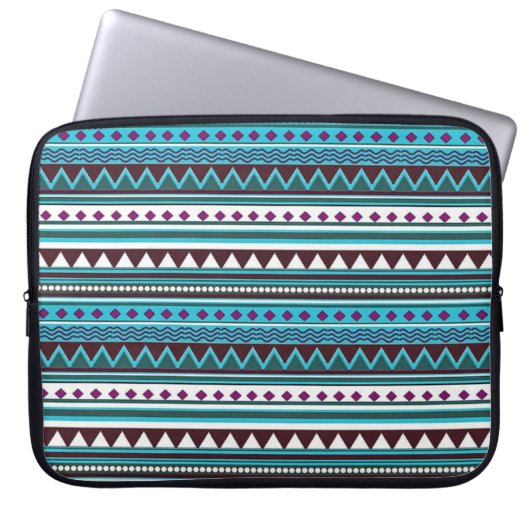 Indianisches Aztekenmuster Laptopschutzhülle (Vorderseite)