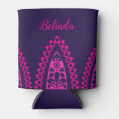 Indianisches Dekorationsmuster Rosa Lila Dosenkühler (Vorderseite)