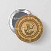 Indianisches Design der Native Americans Button (Vorne & Hinten)