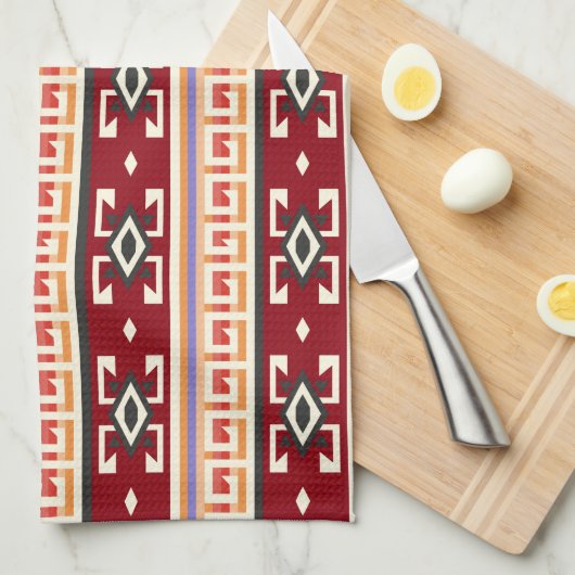 Indianisches geometrisches Muster Küchentuch (Viertel Falte)