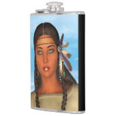Indianisches Mädchen Flachmann (Links)