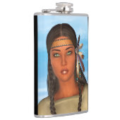 Indianisches Mädchen Flachmann (Rechts)