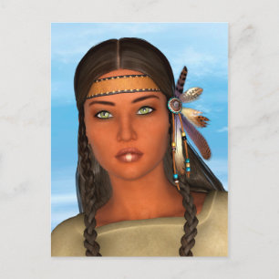 Indianisches Mädchen Postkarte