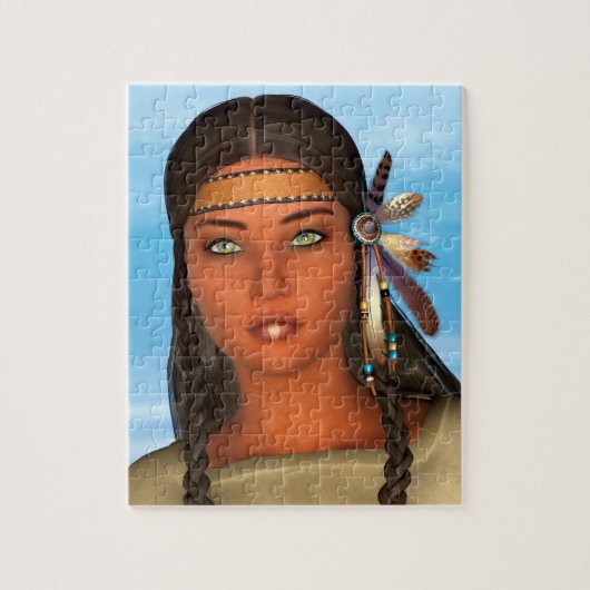 Indianisches Mädchen Puzzle (Vertikal)