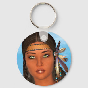 Indianisches Mädchen Schlüsselanhänger