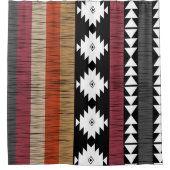 Indianisches Muster für farbenfrohe Linien Duschvorhang (Vorderseite)