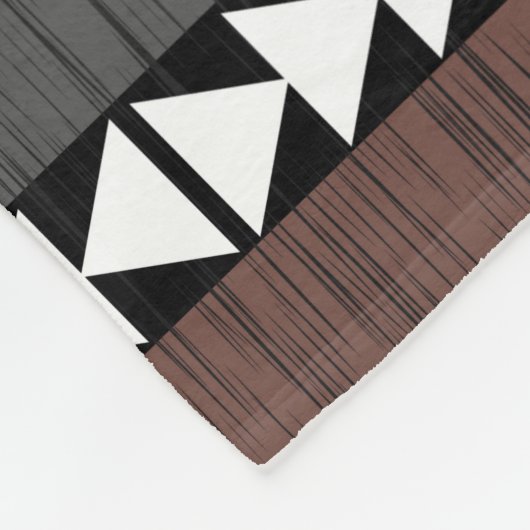 Indianisches Muster für farbenfrohe Linien Fleecedecke (Ecke)