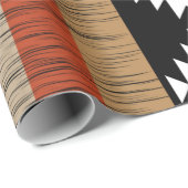 Indianisches Muster für farbenfrohe Linien Geschenkpapier (Rolleneckpunkt)