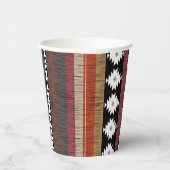 Indianisches Muster für farbenfrohe Linien Pappbecher (Rechts)