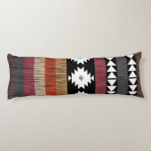 Indianisches Muster für farbenfrohe Linien Seitenschläferkissen (Rückseite)