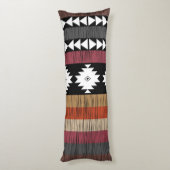 Indianisches Muster für farbenfrohe Linien Seitenschläferkissen (Rückseite (Vertikal))