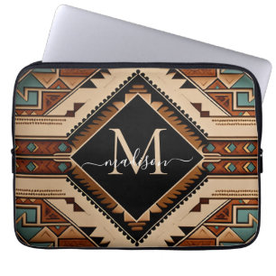 Indianisches Muster indische Kultur Boho-Stil Laptopschutzhülle