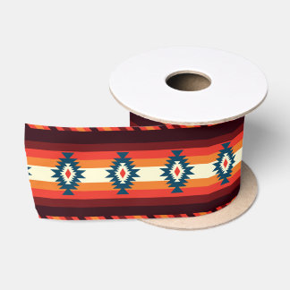 Indianisches Muster Motiv Streifen Geometrie Satinband