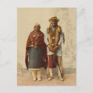 Indianisches Paar, 1899 Postkarte