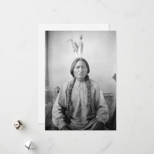 Indianisches Symbol: Lakota-Anführer Sitting Bull Feiertagskarte