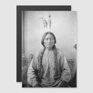 Indianisches Symbol: Lakota-Anführer Sitting Bull Magnetkarte