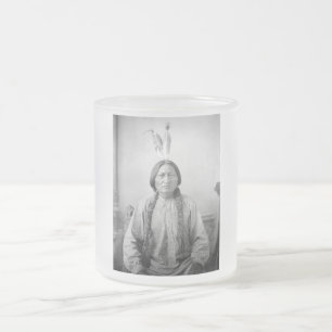 Indianisches Symbol: Lakota-Anführer Sitting Bull Mattglastasse