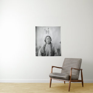 Indianisches Symbol: Lakota-Anführer Sitting Bull Wandteppich