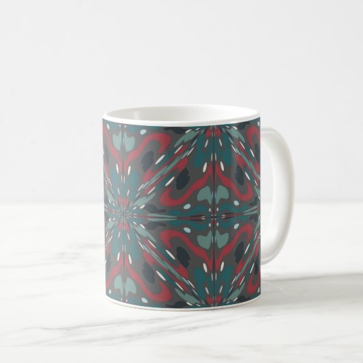 Indianisches Tribal-Muster für südwestliche Farben Kaffeetasse (VorderseiteRechts)
