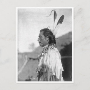 Indianisches Vintage-Porträt eines Ureinwohners Am Postkarte