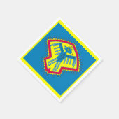 Indianisches Vogelsymbol Serviette (Ecke)