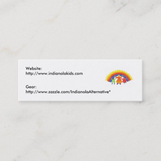 Indianola Alternativkarten Mini Visitenkarte (Vorderseite)