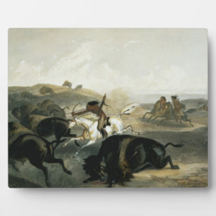 Indians Hunting the Bison, Plattform 31 from Band  Fotoplatte