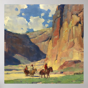 “IndiansThrough Canyon de Chelly” by Edgar Payne Poster