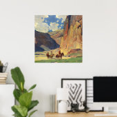"IndiansThrough Canyon de Chelly" von Edgar Payne Poster (Heimbüro)