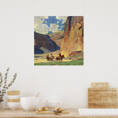 "IndiansThrough Canyon de Chelly" von Edgar Payne Poster (Küche)