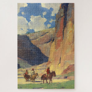 "IndiansThrough Canyon de Chelly" von Edgar Payne Puzzle