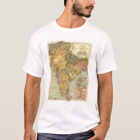 IndiaPanoramic MapIndia T-Shirt (Vorderseite)