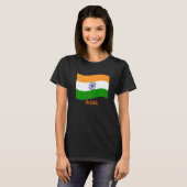 India's Bharat Indian Waving Flag   T-Shirt (Vorne ganz)