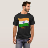 India's Bharat Indian Waving Flag T-Shirt (Vorne ganz)