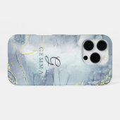 Indicolite Gold Glitzer Wasserfarbe individuell an iPhone Hülle (Rückseite (Horizontal))