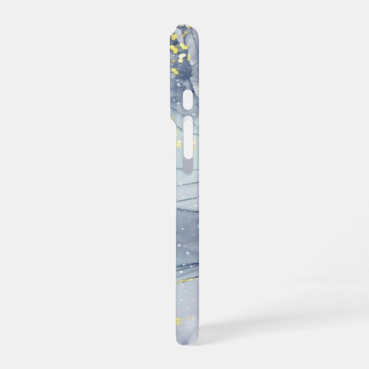 Indicolite Gold Glitzer Wasserfarbe individuell an iPhone Hülle (Linke Seite)