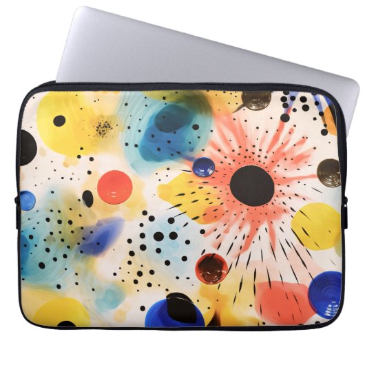Indie Art Colorful Splash Laptopschutzhülle (Vorderseite)