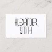 Indie Author Schwarz-Weiß-Klassiker Schriftart Visitenkarte (Vorderseite)