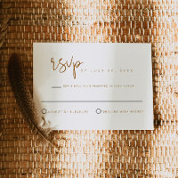 INDIE Bohemian Beige Terracotta Wedding RSVP Card