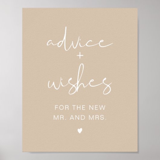 INDIE Bohemisch Beige Beratung & Wünsche Unterschr Poster (Vorne)