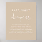 INDIE Bohemisch Beige Spate Night Diapers Game Poster (Vorne)
