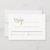 INDIE Bohemisch Beige Terracotta Wedding RSVP Card Einladung (Vorderseite)