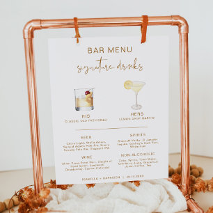INDIE Bohemisch Cocktail Signature Drink Bar Menu Poster