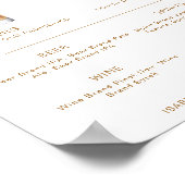 INDIE Bohemisch Cocktail Signature Drink Bar Menu Poster (Ecke)