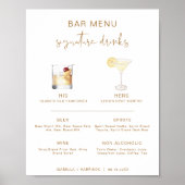 INDIE Bohemisch Cocktail Signature Drink Bar Menu Poster (Vorne)