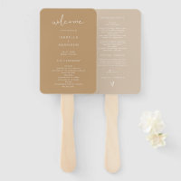 INDIE Bohemisch Earth Toned Beige Wedding Program