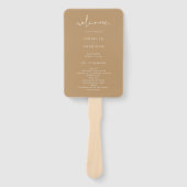 INDIE Bohemisch Earth Toned Beige Wedding Program Fächer (Vorderseite)