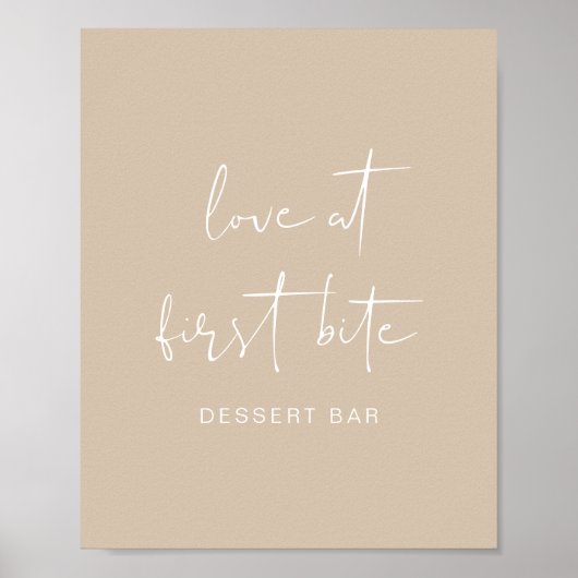 INDIE Bohemisch Earth Tonge Beige Dessert Bar Poster (Vorne)