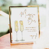 INDIE Bohemisch Terracotta Bridal Mimosa Bar Sign Poster