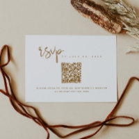 INDIE Bohemisch Terracotta QR Code RSVP Card